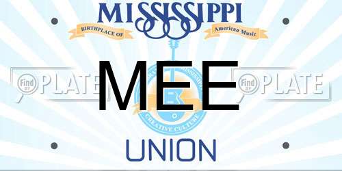 MEE Mississippi License Plate