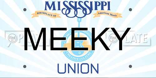 MEEKY Mississippi License Plate