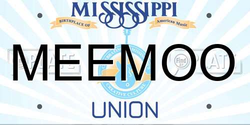 MEEMOO Mississippi License Plate