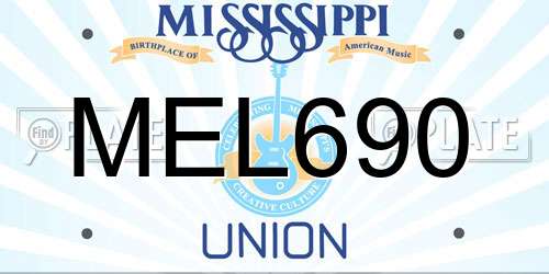 MEL690 Mississippi License Plate