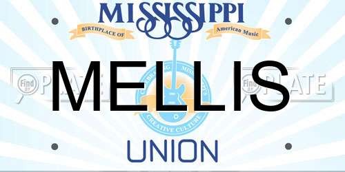MELLIS Mississippi License Plate
