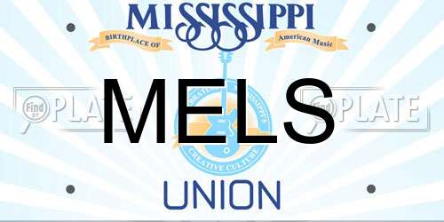 MELS Mississippi License Plate