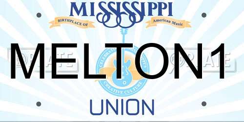 MELTON1 Mississippi License Plate