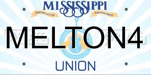 MELTON4 Mississippi License Plate