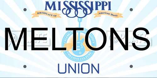 MELTONS Mississippi License Plate