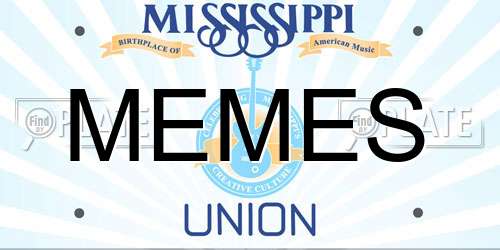 MEMES Mississippi License Plate
