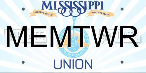 MEMTWR Mississippi License Plate