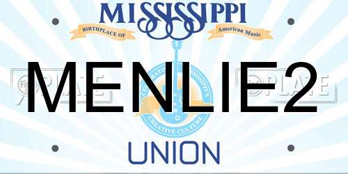 MENLIE2 Mississippi License Plate