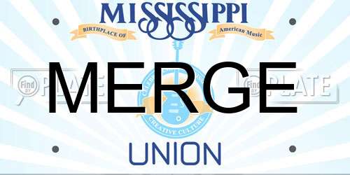 MERGE Mississippi License Plate