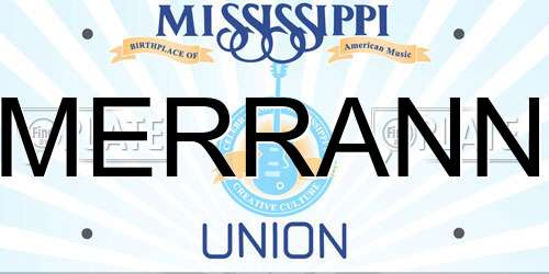 MERRANN Mississippi License Plate