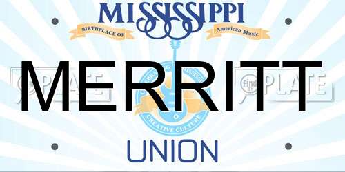 MERRITT Mississippi License Plate