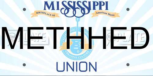 METHHED Mississippi License Plate