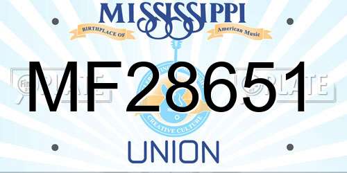 MF28651 Mississippi License Plate