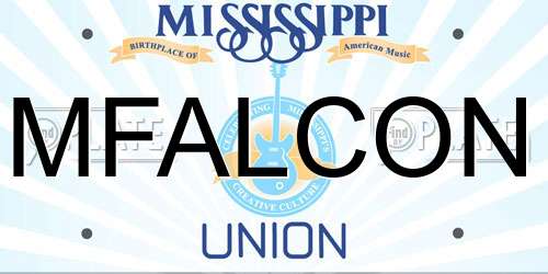 MFALCON Mississippi License Plate