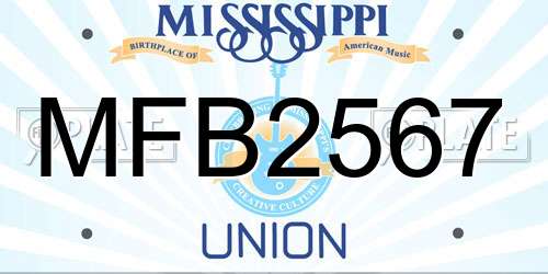 MFB2567 Mississippi License Plate