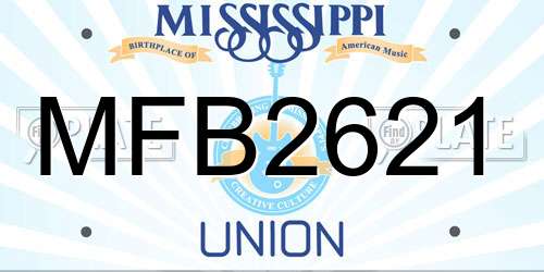 MFB2621 Mississippi License Plate