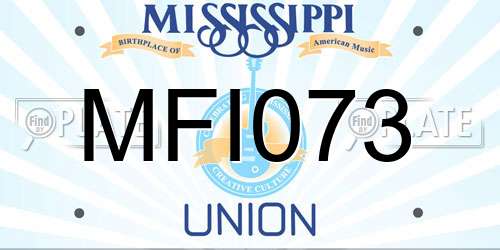 MFI073 Mississippi License Plate
