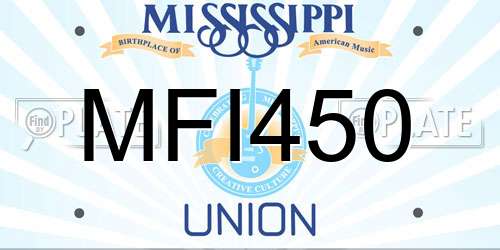 MFI450 Mississippi License Plate