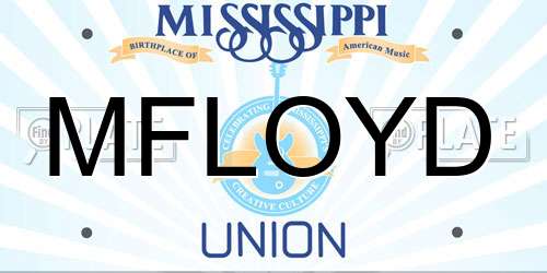 MFLOYD Mississippi License Plate