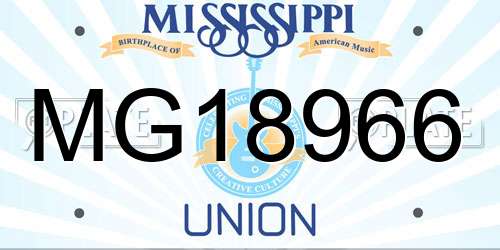 MG18966 Mississippi License Plate