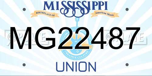 MG22487 Mississippi License Plate