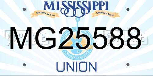 MG25588 Mississippi License Plate
