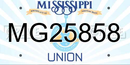 MG25858 Mississippi License Plate