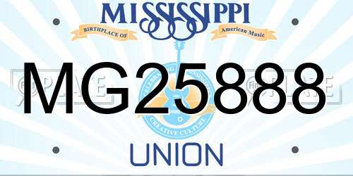 MG25888 Mississippi License Plate