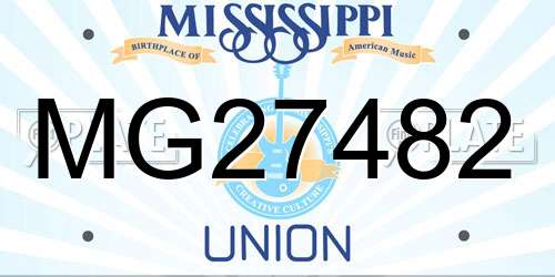 MG27482 Mississippi License Plate