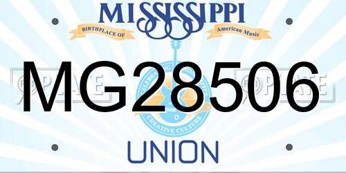MG28506 Mississippi License Plate