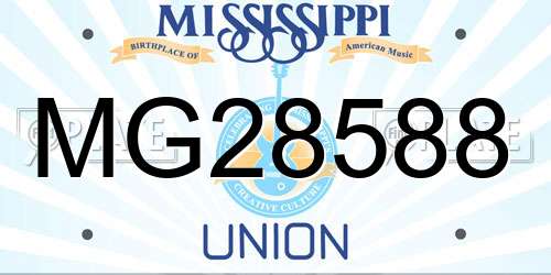 MG28588 Mississippi License Plate