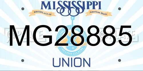 MG28885 Mississippi License Plate