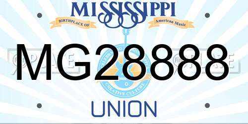 MG28888 Mississippi License Plate