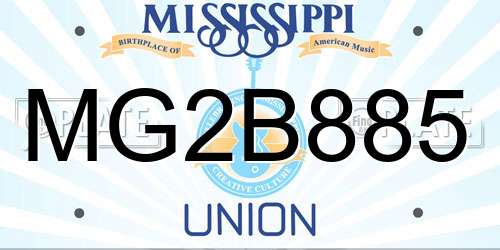 MG2B885 Mississippi License Plate
