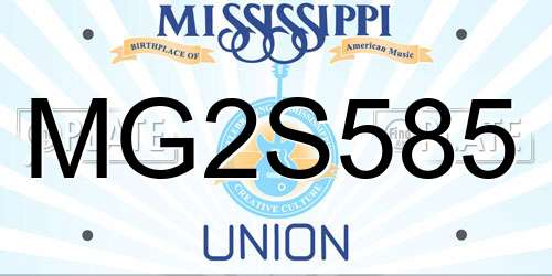 MG2S585 Mississippi License Plate