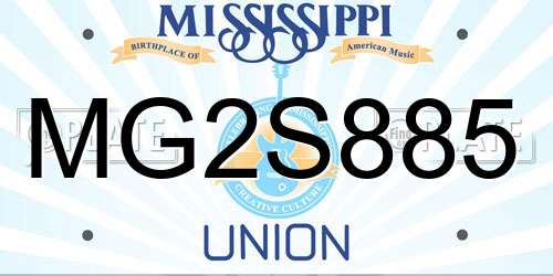 MG2S885 Mississippi License Plate
