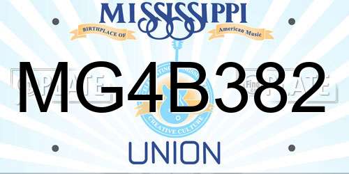 MG4B382 Mississippi License Plate