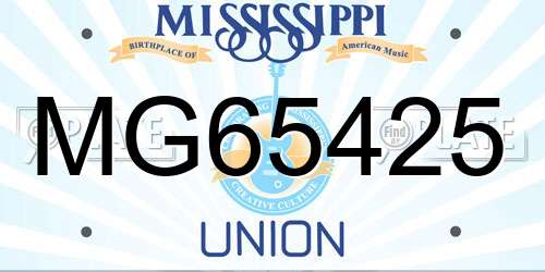 MG65425 Mississippi License Plate