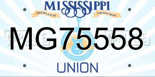 MG75558 Mississippi License Plate