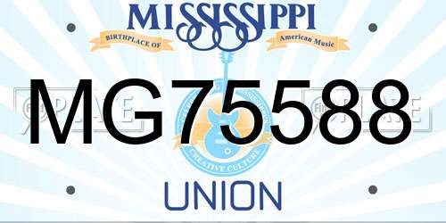 MG75588 Mississippi License Plate