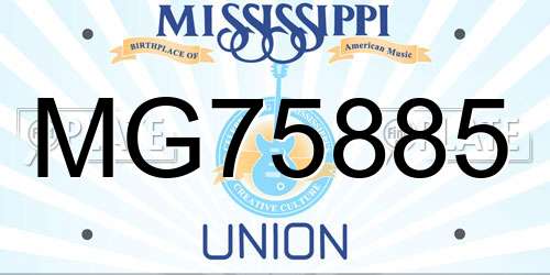 MG75885 Mississippi License Plate