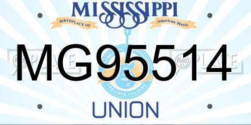 MG95514 Mississippi License Plate