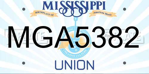MGA5382 Mississippi License Plate