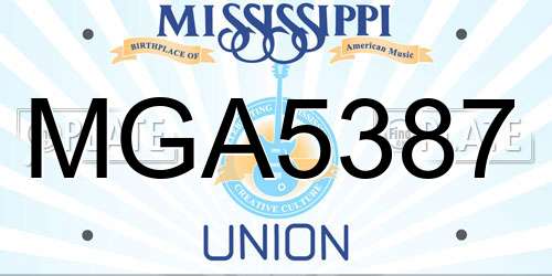 MGA5387 Mississippi License Plate