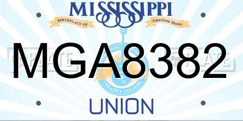 MGA8382 Mississippi License Plate