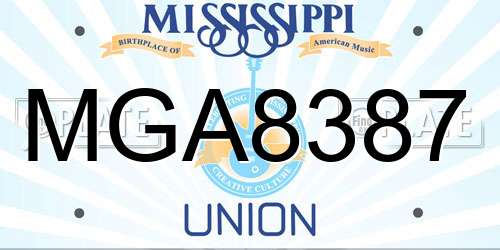 MGA8387 Mississippi License Plate