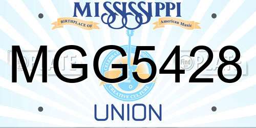 MGG5428 Mississippi License Plate