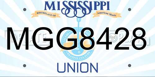 MGG8428 Mississippi License Plate