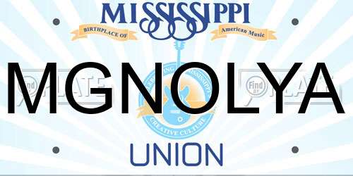 MGNOLYA Mississippi License Plate