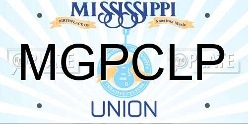 MGPCLP Mississippi License Plate